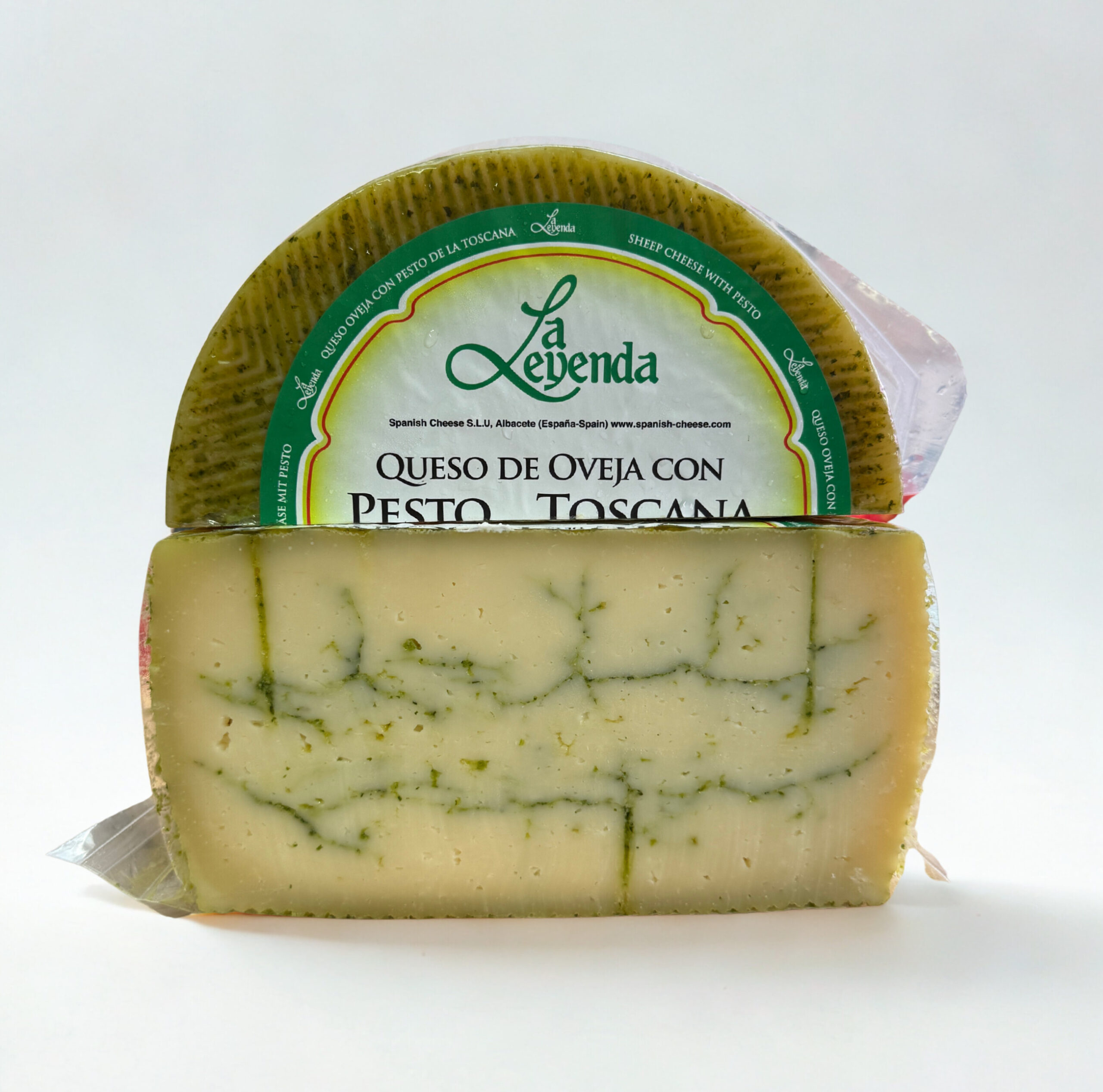 Hiszpański ser owczy z dodatkiem zielonego pesto