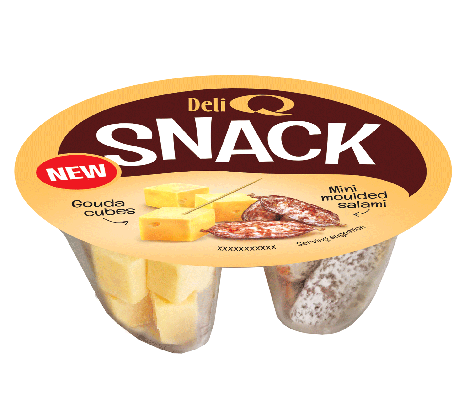 DELI Q SNACK Gouda holenderska z mini Salami Pleśniowym 100g