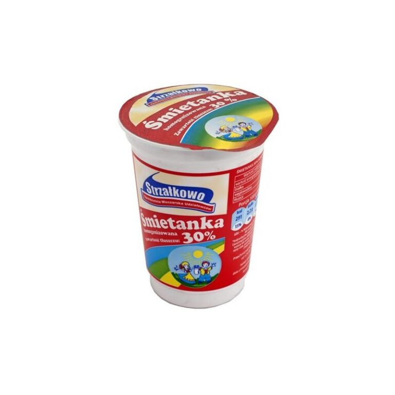Strzałkowo Śmietanka 30% 200 g- bez kargenu