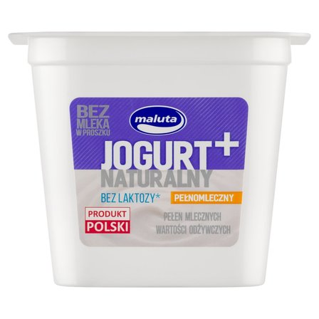 Maluta Jogurt Naturalny Pełnomleczny 180g - bez laktozy