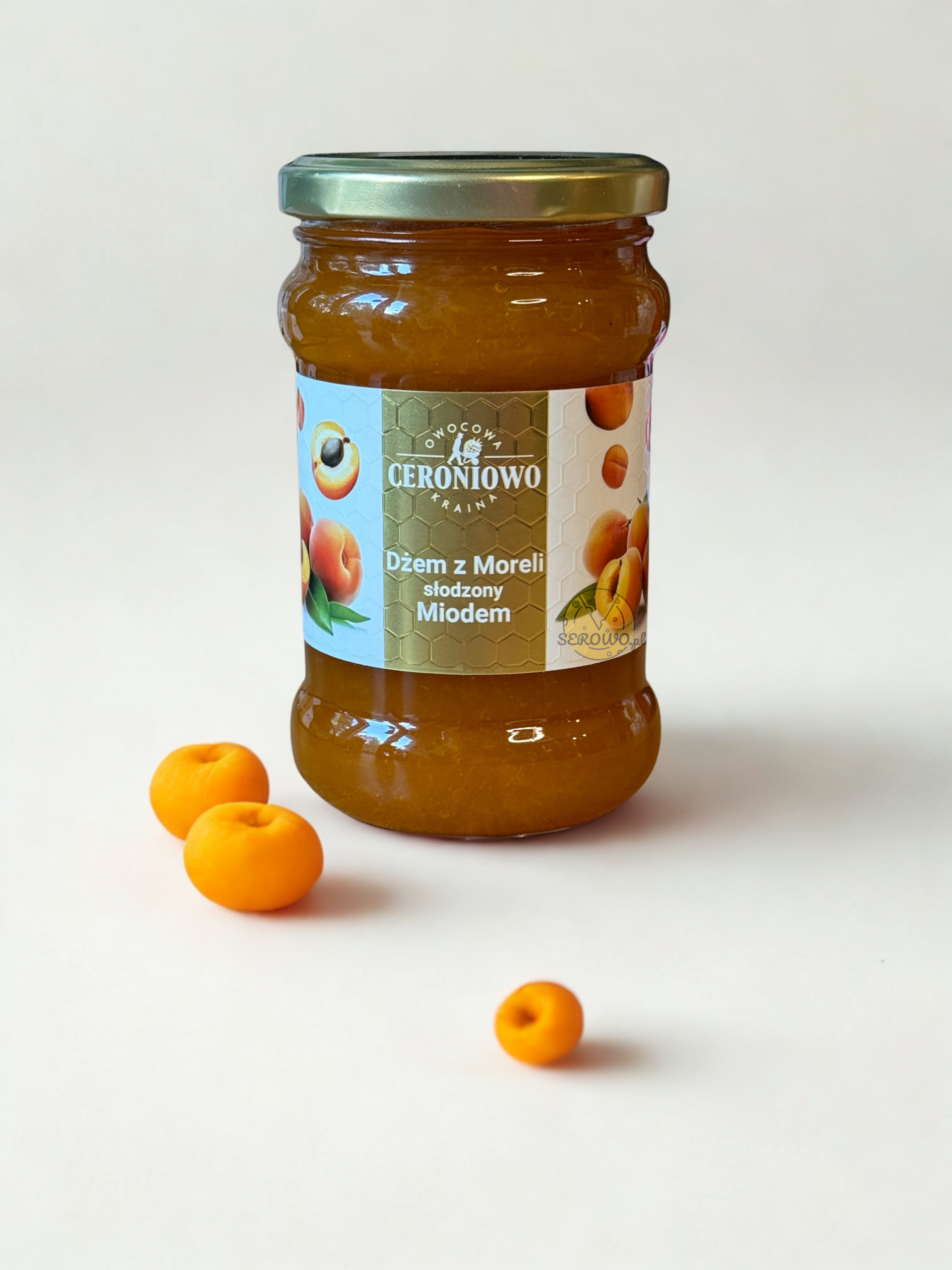 Naturalny Dżem MORELOWY SŁODZONY MIODEM 315g DMOSIŃSKI, CERONIOWO, domowy, tradycyjny