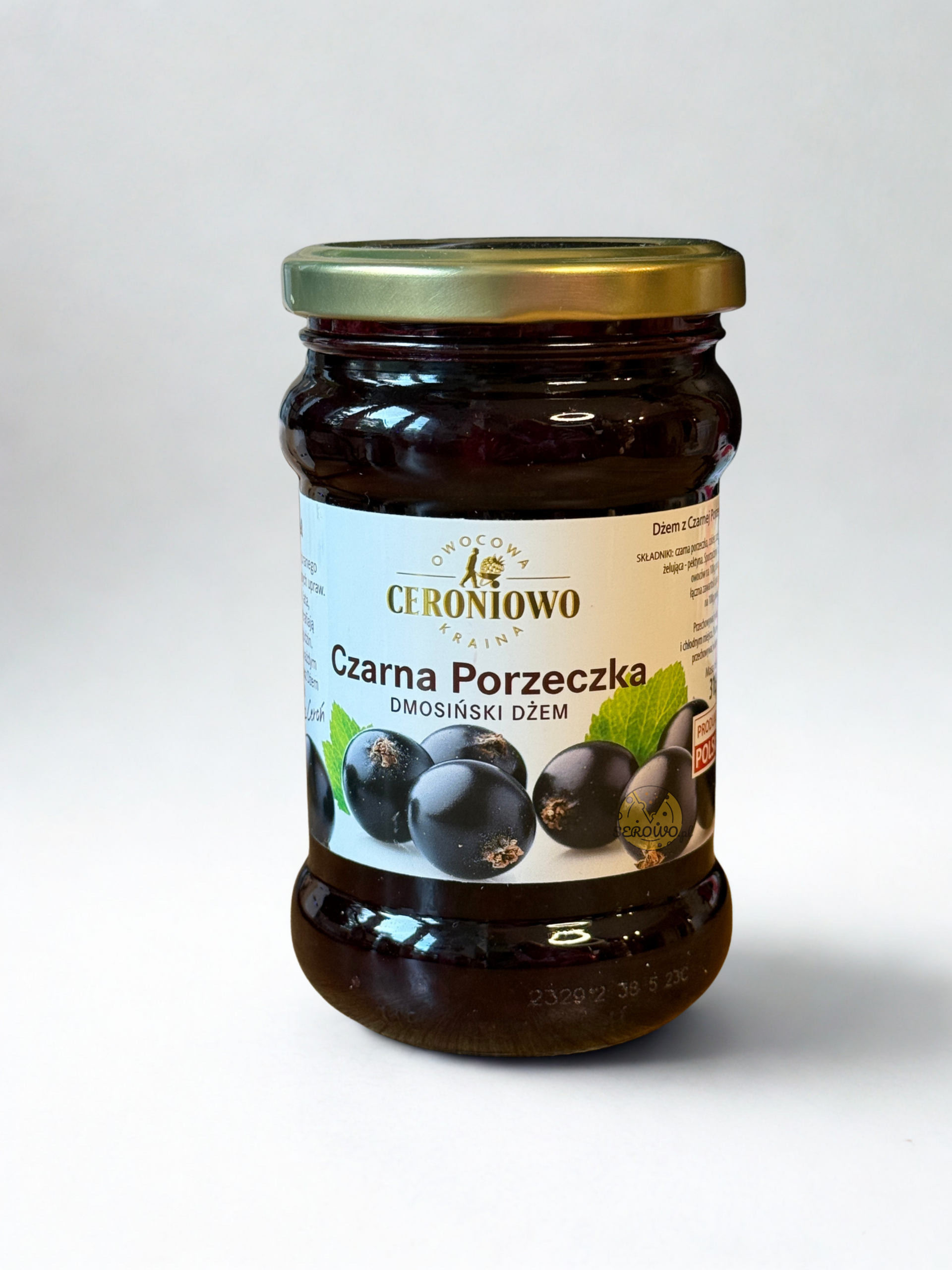 Naturalny Dżem z CZARNEJ PORZECZKI 315g DMOSIŃSKI, CERONIOWO, domowy, tradycyjny
